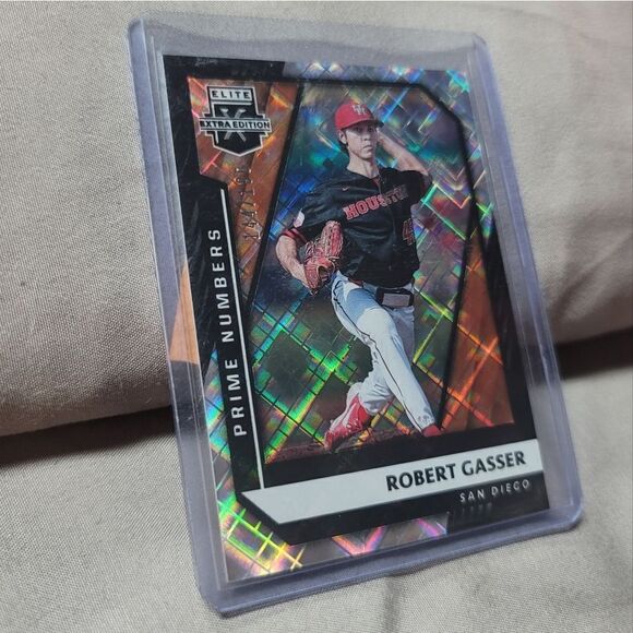 2021 Elite Extra Edition Rober Gasser San Diego pitcher holographic card 144/190 - Picture 4 of 12